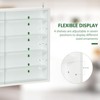 SEVOBAL Utility Storage Cabinets Glass Display Cabinet with Adjustable Shelves for Home Living Room or Office, White, 31.5"*3.75"*23.5" - 3 of 4