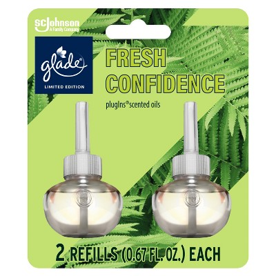 Glade PlugIns Scented Oil Air Freshener Refills - Fresh Confidence - 1.34 fl oz/2ct