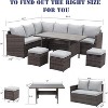 Sapphtopaz Patio Furniture Set Wicker Woven Sectional Outdoor Chairs with Cushion and Coffee Table Sofa Set for Outdoor, Terrace - 4 of 4