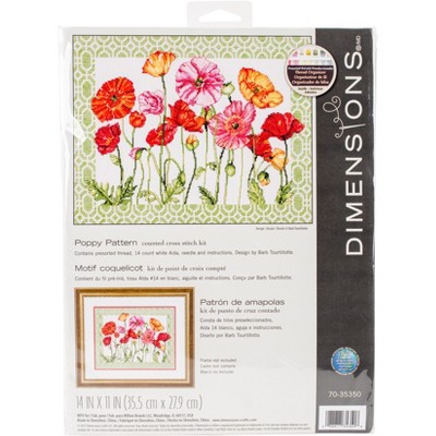Dimensions Counted Cross Stitch Kit 14"X11"-Poppy Pattern (14 Count)