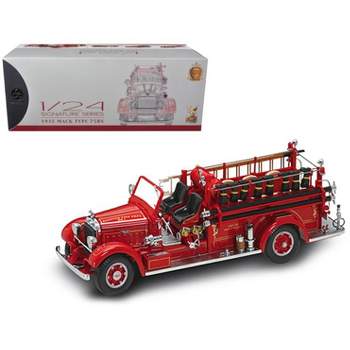 1935 Mack Type 75BX Fire Engine Truck Red with Accessories 1/24 Diecast Model by Road Signature