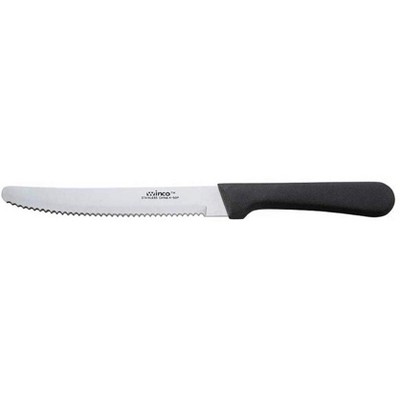 Winco Steak Knives, 5, Black/Silver, Pack Of 12 Knives