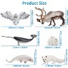 12-Piece Large Polar Animal Figurines Set, 4-7 Inch Arctic Toys with Polar Bear, Caribou & Whale for Play and Cake Decor - 4 of 4