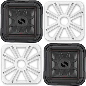 Kicker (2) 46L7T124 L7T L7-Thin 12-Inch (30cm) Subwoofer, Dual Voice Coil, 4-Ohm, 600 Watt w/ White LED Grill Bundle - 1 of 4