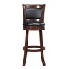 Inspire Q 29" Piacenza Swivel Faux Leather Barstool Black: Upholstered, Traditional Style, Wood Frame - 2 of 4