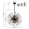 Rennnsan Jesmere 34"W 18-Light Unique Geometric Sputnik Dandelion Industrial Dimmable Chandelier - 3 of 4