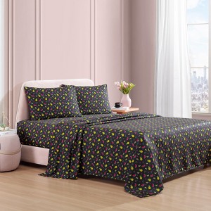 Betsey Johnson Printed Microfiber Sheet Set - 1 of 4