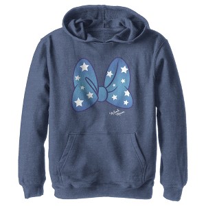 Boy's Disney Minnie Mouse Starry Bow Pull Over Hoodie - 1 of 4