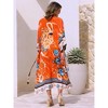INSPIRE CHIC Women's Belt Loose Fit Causal Beach Floral Print Bikini Swimsuit Cover Up - 4 of 4