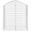 vidaXL Arched Gabion Basket 78.7"x11.8"x31.5"/39.4" Galvanized Iron - 3 of 4