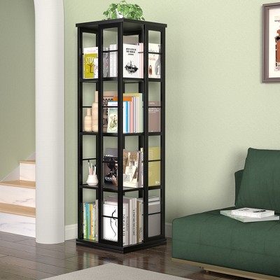 Aheaplus Rotating Bookshelf, Corner Bookshelf