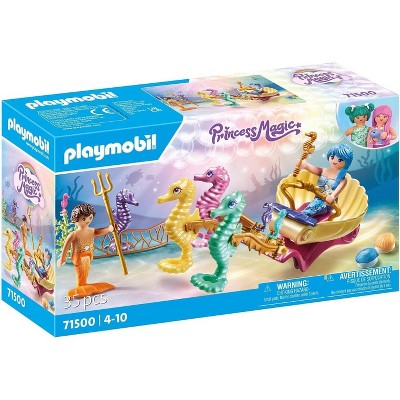 Playmobil Princess Magic Mermaid Seahorse Carriage 71500 playset 35pc