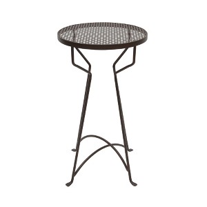 24.8" x 14" Roman Bronze Wrought Iron Capri Plant Stand Powder Coated - ACHLA Designs - 1 of 4