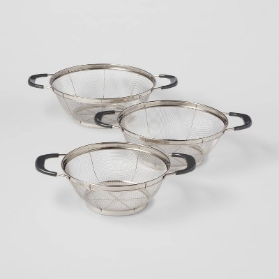 3pc Mesh Colander Silver - Made By Design™