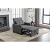 NicBex 3-in-1 Convertible Sleeper Chair,Linen Folding Sofa Bed with USB Ports,Comfortable Couches with 4 Side Pockets for Living Room,Dark Gray - 4 of 4