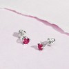 Girl's Classic CZ Birthstone Solitaire Screw Back Sterling Silver Earrings - In Season Jewelry - 4 of 4