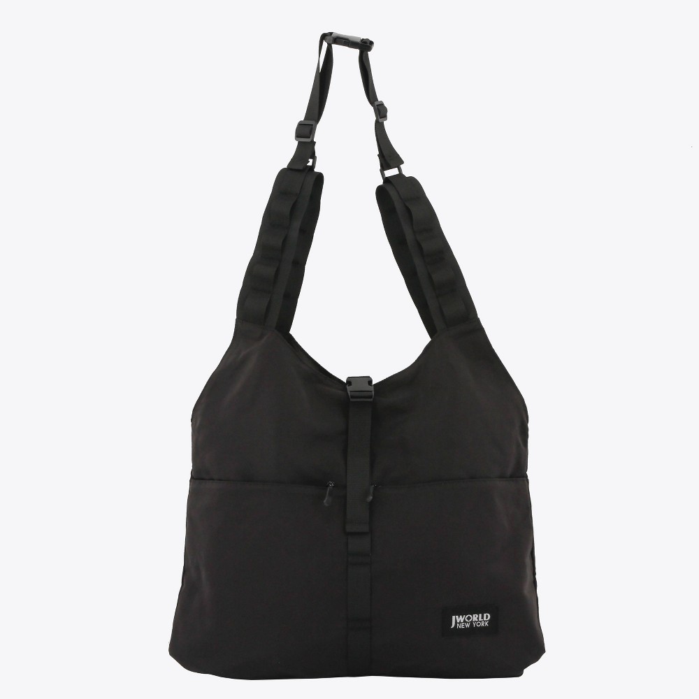 Photos - Women Bag JWorld UtilTote Sling Pack - Black: Water-Resistant, Gender Neutral, Zip P