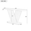 59.8'' V-Base Console Table with Wood Veneer,Modern Entryway Display Table for Living Room or Hallway-Baofuwish - 4 of 4