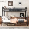 NicBex Twin XL over Queen Bunk Bed Metal Frame Bed Frame with Guardrails and 2 Ladder, No Box Spring Required, Space Saving - 2 of 4