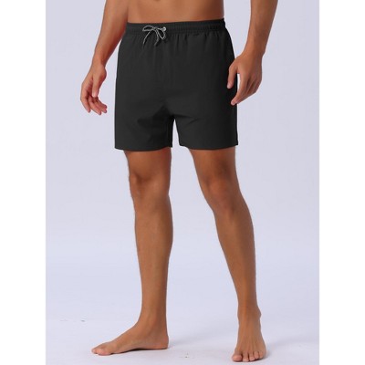 INSPIRE CHIC Men's Drawstring Waist Side Pockets Mesh Lining Beach Swim Trunks Black 32 — фото 2