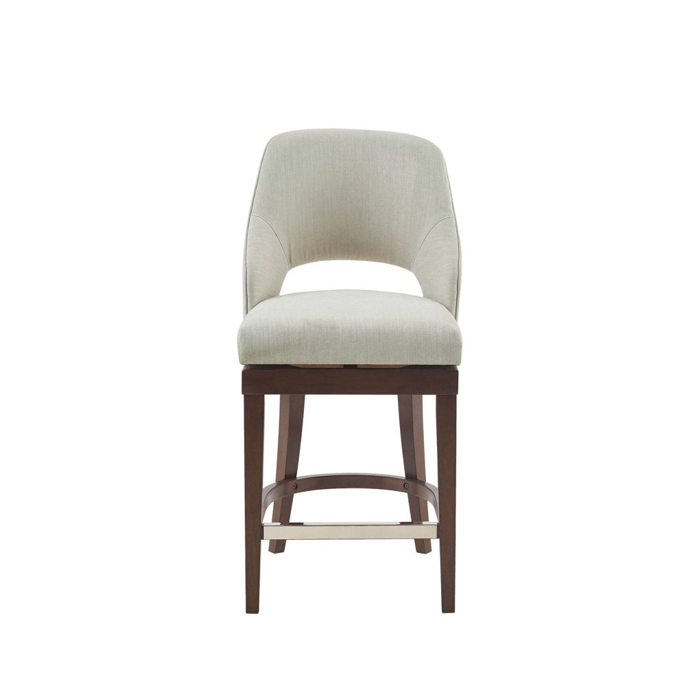 Photos - Chair Ellery Counter Height Barstool with Swivel Seat Cream