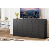 Whizmax 12 Drawer Dresser for Bedroom, 61 Inch Wood Dresser with Power Outlet, Wide Dresser Chest of Drawers for Living Room, Hallway - 2 of 4