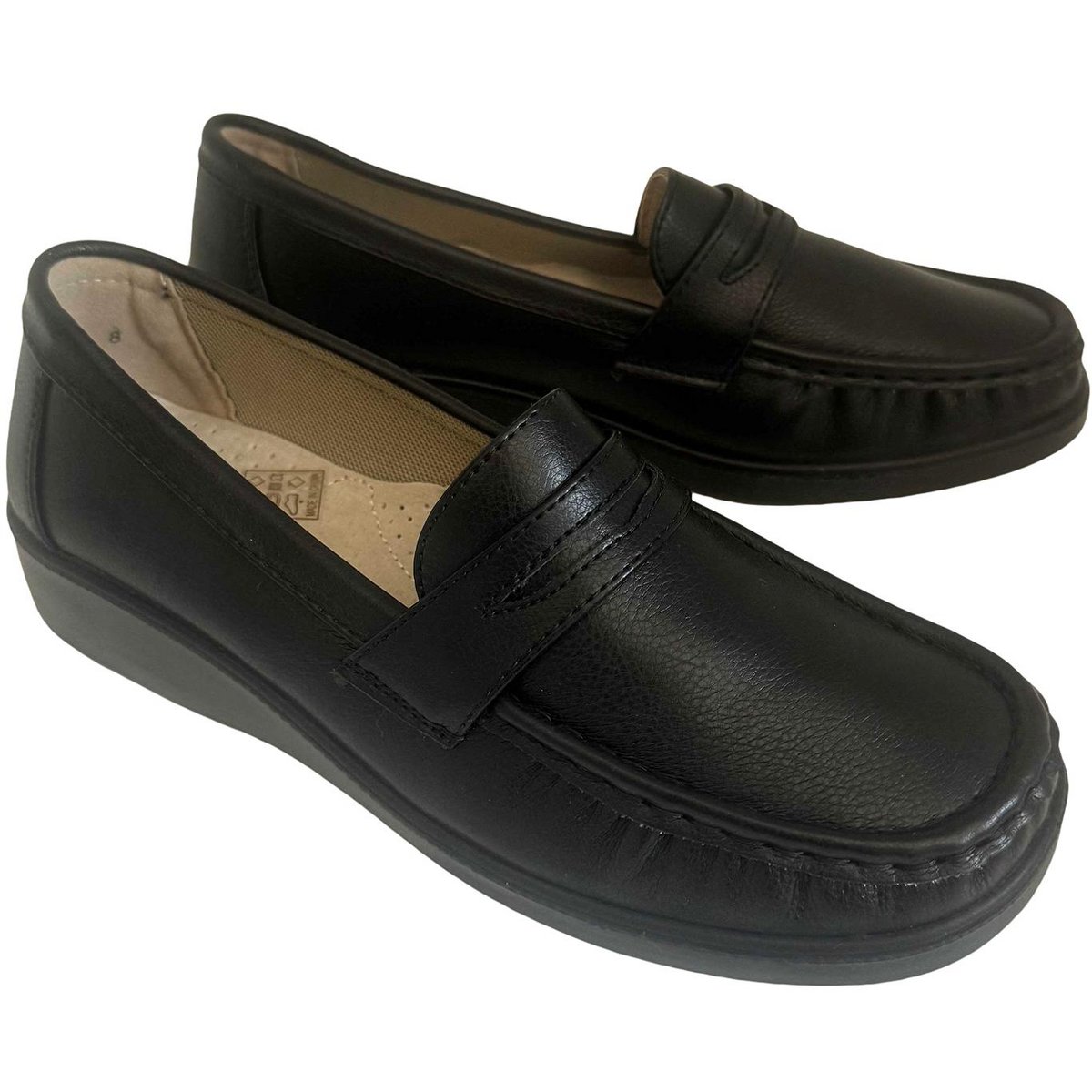 Женские туфли Bangka Women's Comfort Loafers Shoes Hotel Restaurant Work Shoes, Black-6 — фото 2