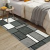 Machine Washable Runner Rug Geometric Print Distressed Carpet with Anti Slip Backing Ultra-Thin Lightweight Accent Rug Low Pile Foldable Runner - 2 of 4
