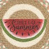 Earth Rugs Fruit-Themed Summer Table Decor – Hand-Stenciled Watermelon Jute Trivet - 3 of 3