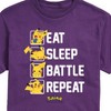 Men's - Pokémon - Eat Sleep Battle Repeat Short Sleeve Graphic T-Shirt - 2 of 4