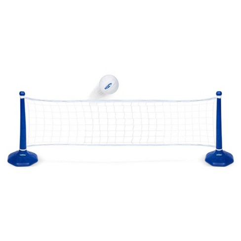 desillusion Pil vitamin Swimways Poolside 24' Volleyball Net Plastic Swimming Pool Water Game Set  For Inground Pools With Bases, Net, And Pro-style Volleyball, Blue & White  : Target