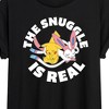 Women's - Pokémon - The Snuggle Is Real Pikachu And Sylveon Oversized Graphic T-Shirt - 2 of 4