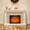 Fredees 47" Electric Fireplace with Wooden Mantel, Remote Control & Adjustable Flame, 1400W Heater - 3 of 4