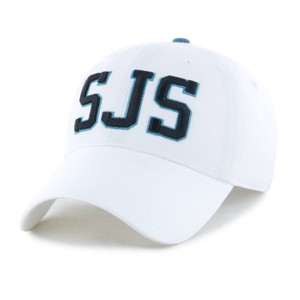 NHL San Jose Sharks Adult White Clique Hat: Cotton Adjustable Baseball Cap - 1 of 4
