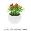 Unique Bargains Artificial Plants Mini Rose Arrangement Plastic 3.15"x3.15"x4.33" 1 Pcs - 3 of 4