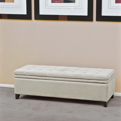 NicBex Modern Design Storage Bench Versatile Ottoman Foot Rest with Waffle Stitch Pattern for Family Room, Living Room