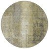 Gold And Ivory Abstract Washable Indoor Outdoor Area Rug - 4 of 4