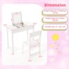 Infans Kids Vanity Table and Chair Set 2-in-1 Princess Makeup Dressing Desk Set - 2 of 4