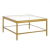 32" Brass Finish Square Coffee Table - Henn&Hart - 2 of 4