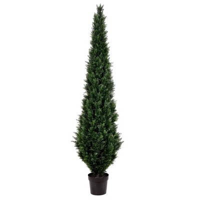 8' Artificial Cedar Tree In Pot (UV) - Vickerman