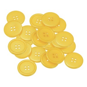 Unique Bargains Sewing Resin Round Flat 4-Hole Replacement Craft Buttons 20 Pcs - 1 of 4