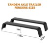 Trailer Fenders, Tandem Axle Trailer Fenders - 2 Pcs Heavy Duty Unpainted Steel Diamond Plate (72-7/8''x10-1/4''x13'') for 13''-15'' Tires - 4 of 4