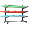 SKRAN 41"H Freestanding Kayak Storage Rack – Holds 3 Kayaks, Heavy-Duty Adjustable Stand with Lockable Wheels for Kayak, Canoe, SUP & Surfboard - 2 of 4