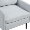 Kumasinova Chenille Modern Accent Chair,Plush Arm Chair with Metal Legs,Comfy Reading Chair for Living Room,Bedroom,Holds 300lbs - 4 of 4