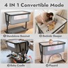MYKKO 4 in 1 Baby Bassinet, Bedside Bassinet for Baby, Adjustable Bedside Sleeper with Soft Mattress & Storage Basket, Easy to Assemble, Black - 2 of 4