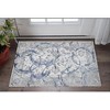 HomeRoots 3' X 5' Blue and Gray Abstract Area Rug - 2 of 4