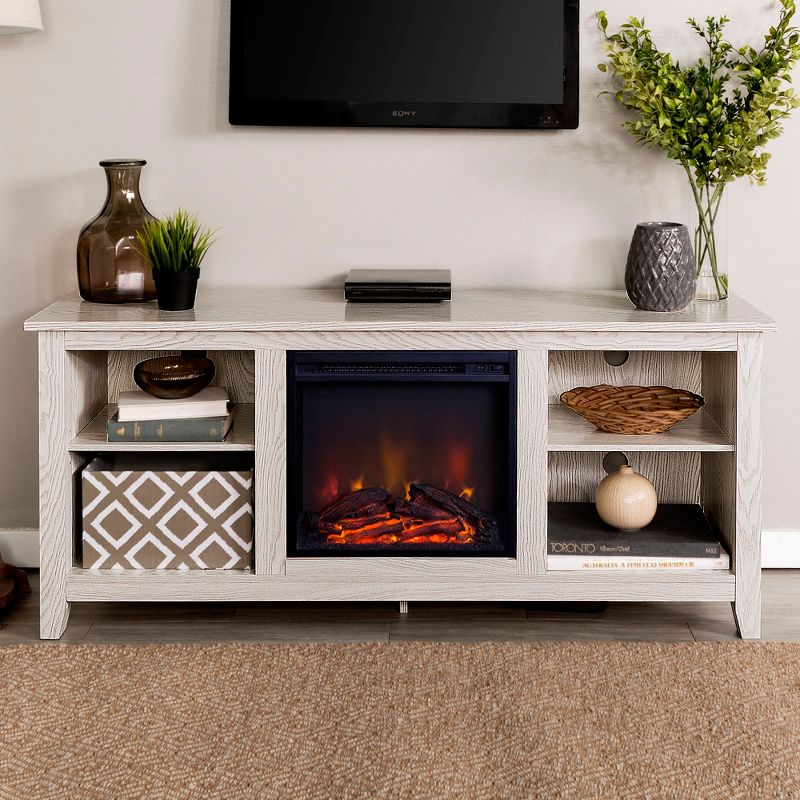 Ackerman Modern Transitional Fireplace TV Stand for TVs up to 65" - Saracina Home, 3 of 6