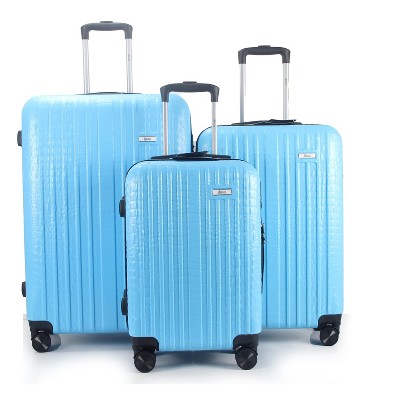 Mirage Luggage Danae ABS Hardshell Lightweight 3-Piece Luggage Set with 360° Dual Spinning Wheels and Combo Lock