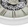 GlasFlength Wall Clocks Non Ticking Clock Digital Wall Clock Silent Vintage Decorative Wall Clocks for Living Room, White, 30"*3.25"*30" - 3 of 4