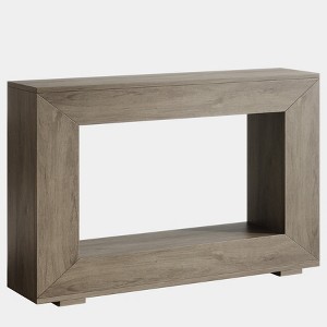Gulches Farmhouse Console Table, Storage, Open Shelf, Grey Wood Grain, 47", Entryway/Sofa/Hallway Table - 1 of 4